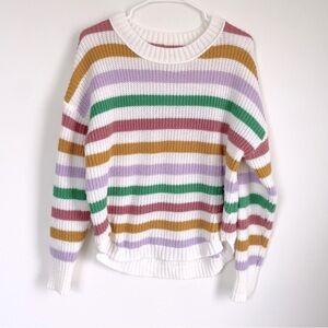 SO striped crew neck sweater